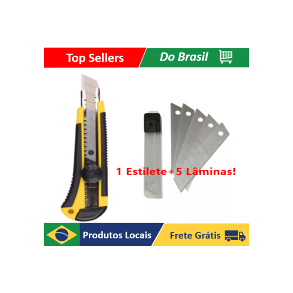 Estilete Profissional De Alta Qualidade Com 5 Lâminas 18mm - Neverdie Store