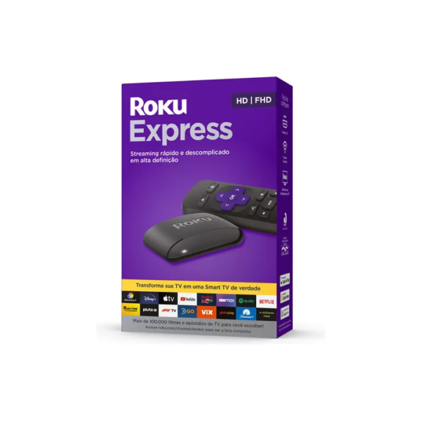 Roku Express | Dispositivo De Streaming Para Tv Hd/full Hd Com Controle Remoto