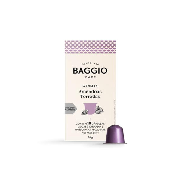Baggio Café Cápsulas De Café Aroma Amêndoas Torradas Compatível Com Nespresso Contém 10 Cápsulas