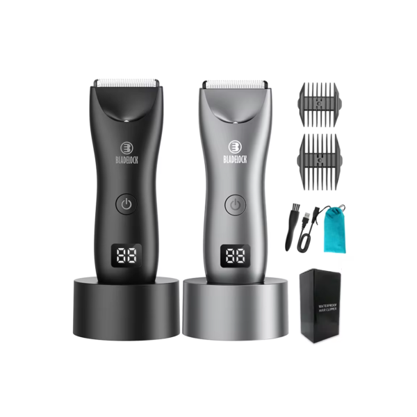 Aparador de Virilha Elétrico para Homens, Barbeador Masculino, Impermeável, Navalha Segura, Remoção de Pêlos Corporais, Íntimo, Púbico, Áreas Sensíveis