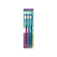 Kess Combo Econômico Com 3 Escovas Dentais Multicor