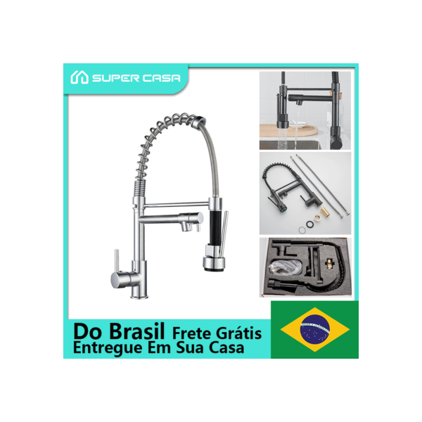 Torneira de cozinha com spray articulado Gourmet, misturador móvel para comando mono conveniente