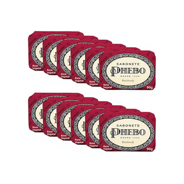 Phebo Sabonete, Patchouli, 90g, 12 Unidades