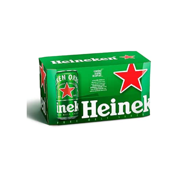 Pack Heineken Cerveja Pilsen - 8 latas de 269ml