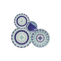 Aparelho De Jantar Oxford Cerâmica Lola 20 Pç Cor Estampado