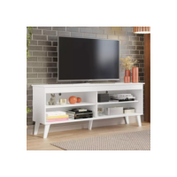Rack Para Tv Até 65 Polegadas Com Pés Turim Madesa Cor Branco XM6997
