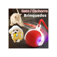 Bola de rolamento automática, brinquedo interativo para gatos, treinamento elétrico para cães