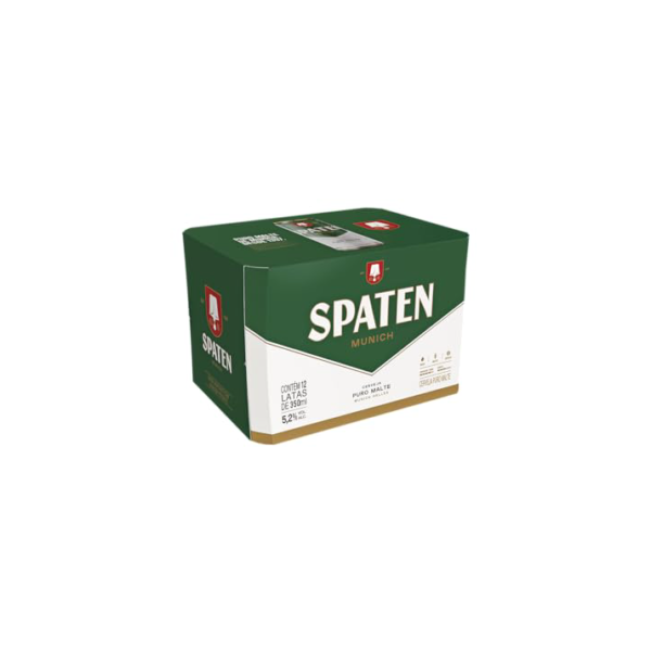 Pack Cerveja Spaten, Puro Malte, 350ml, Lata - 12 Unidades