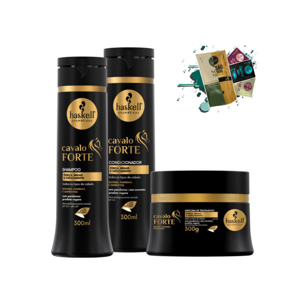 Shampoo Condicionador Máscara 300gr Cavalo Forte Haskell
