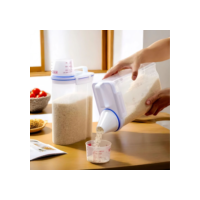 Pote Hermético 2.5L com Copo Medidor Bico Dosador Cozinha Mantimentos Lavanderia Multiuso