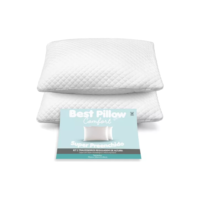 Kit 02 Travesseiros Fibra Antialergic Regulagem Altura 70x50 Cor Branco