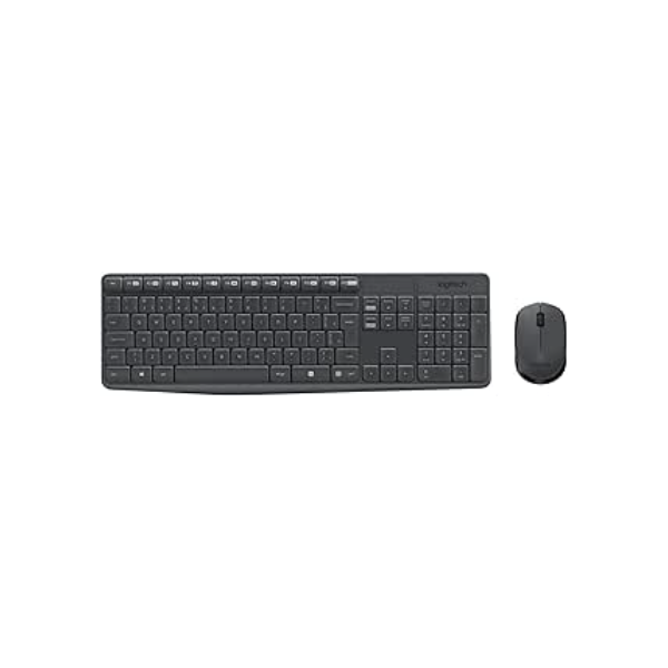 Combo Teclado e Mouse sem fio Logitech MK235 com Conexão USB, Pilhas Inclusas e Layout ABNT2