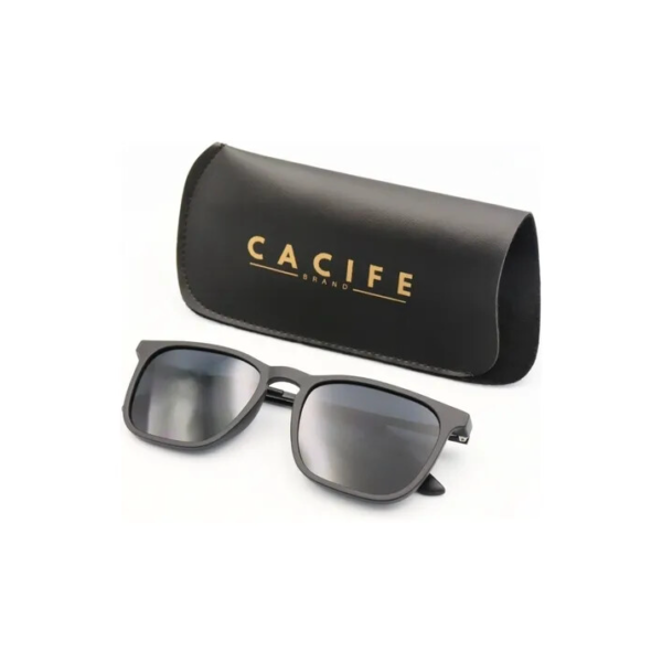 Kit Óculos De Sol Quadrado Premium + Case Estojo Proteção Uv