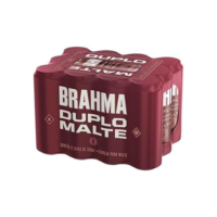 Pack Cerveja Brahma Duplo Malte Lata Sleek - com 12 unidades 350ml