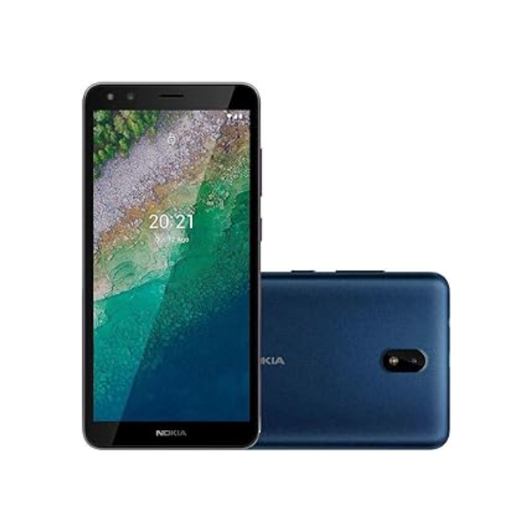 Smartphone Nokia C01 Plus 32GB 1GB RAM Tela de 5,45 Pol. Câmera Traseira 5MP Azul – NK040