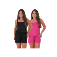 Kit 2 Baby Doll Feminino Pijama Saint Tropez Soltinho