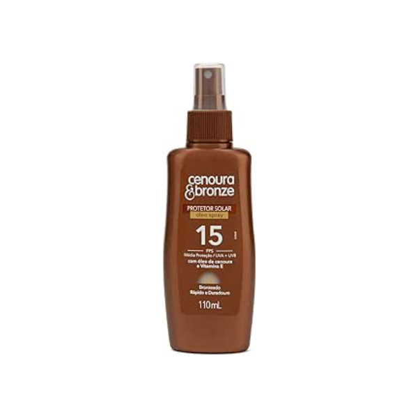 Cenoura e Bronze Óleo Protetor Solar Spray Fps15