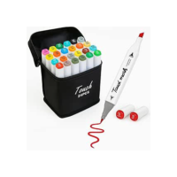 Kit de Canetinhas Touch para Colorir – 24 Cores Vibrantes | Brush Pen com Pontas Duplas Lettering e Bullet Journal | Marcadores Colorir e Pintar | Estojo Portátil Incluso