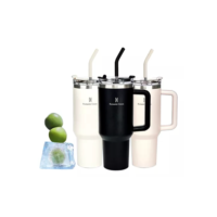 Copo Térmico Gigante 1,2l Inox Com Tampa E Inox Canudo