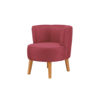 Poltrona Decorativa para Sala de Jantar Confortável Tecido Veludo MOBLAN decor (Vermelho)