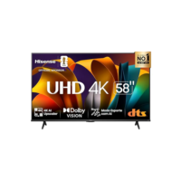 Hisense Smart TV UHD 4K DLED 58" Polegadas 58A6N com HDR10+ Dolby Vision Game Mode Controle por Voz Alexa Built-In AirPlay