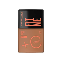 Maybelline NY Fit Me Fresh Tint Base Líquida, Proporciona Efeito Glow Natural, Controla a Oleosidade e Uniformiza a Pele com Vitamina C e FPS 50, Cor 10, 30ml
