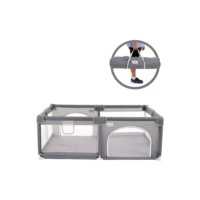 MSP KIDS cercadinho bebê grande chiqueirinho cercado infantil 180x150 cor cinza