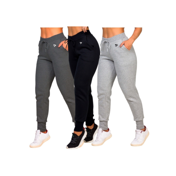 Kit 03 Calças Jogger de Moletom Mali Revenda