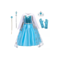 Fantasia Infantil Frozen Vestido Elsa + Kit De Acessórios