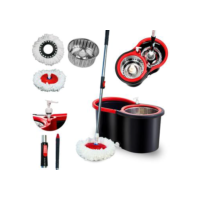 Mop Giratorio Com Cesto Em Inox Preto - Nybc