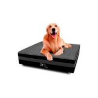 Cama Box Pet Bordado Com Lençol Impermeável Para Cachorros e Gatos 100x100x24cm - Bf Colchões