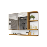 Armario Espelheira Para Banheiro 1 Porta Cleópatra (Nature/Flexcollor)