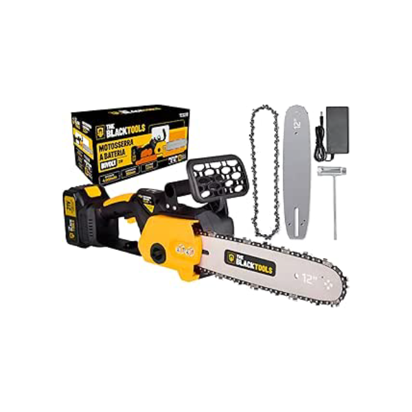 Moto Serra Elétrica A Bateria Portátil 21v 12 Pol Recarregável Profissional TCS21B The Black Tools