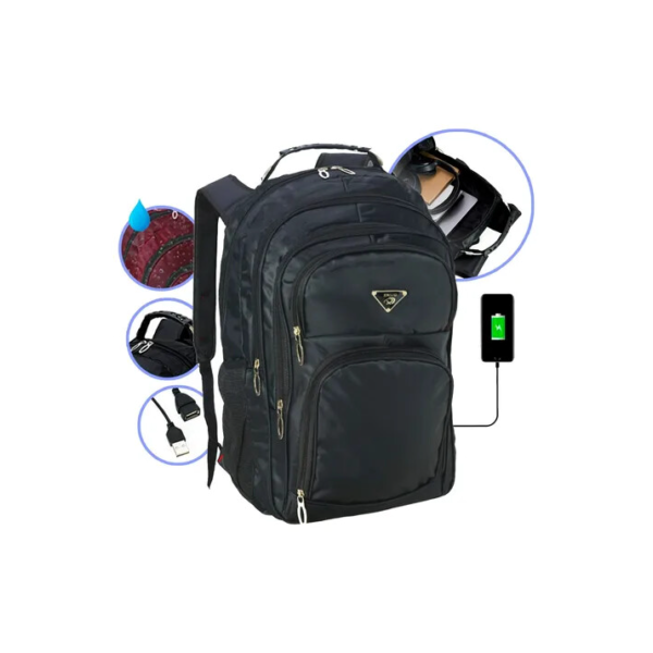 Mochila Masculina Faculdade Impermeável Resistente Grande