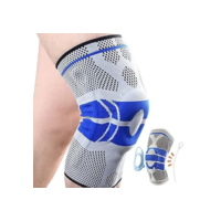 Joelheira Ortopedica De Compressão Silicone E Fio De Flexível Aço Tensor Alívio De Dor Tensor articulada juelheirra patelar ligamento rompido Fitness Cross Proteção Silicone Cores Variadas (L (Large))