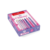 Kit Charme Faber-Castell Com Produtos Rosa e Roxo Em Tons Vivos *EDIÇÃO LIMITADA*