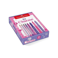 Kit Charme Faber-Castell Com Produtos Rosa e Roxo Em Tons Vivos *EDIÇÃO LIMITADA*