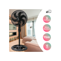 Ventilador De Coluna De Chão Turbo Vento Forte 3 Velocidades 110v/220v