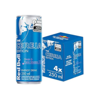 Pack de 4 Latas Red Bull Energético, Cereja e Frutas Silvestres, 250ml