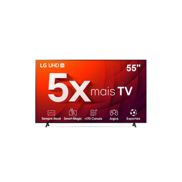 Smart TV 55" LG 4K Ultra HD 55UR8750PSA com processador ThinQ AI, HDR, Bluetooth, sistema WebOS e Alexa Built In