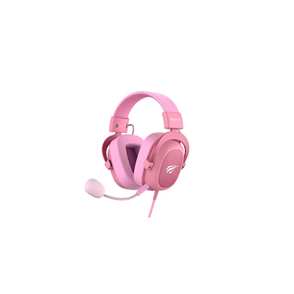 Havit Headphone Fone de Ouvido H2002d Pink, Gamer, com Microfone, Falante 53mm, Plug 3, 5mm: compatível com XBOX ONE e PS4, HAVIT, HV-H2002d Cor Rosa
