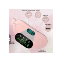 Cinta Compressa Térmica Massageadora Abdominal Para Cólica Menstrual 3 Níveis Aquecimento Massagem