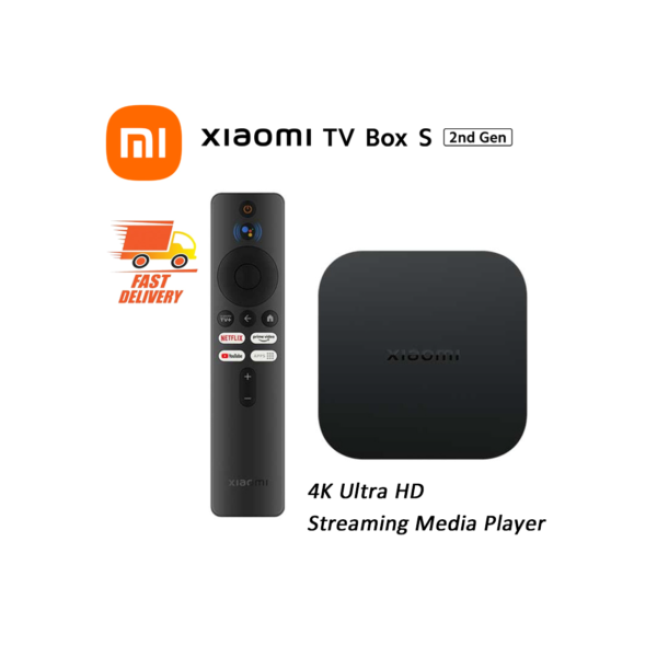 Xiaomi-Mi TV Box S 2a Geração, Versão Global, Jogador Inteligente, Dolby Vision, HDR10 +, Assistente do Google, 4K Ultra HD, BT5.2, 2GB, 8GB