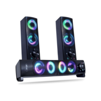 Caixa de Som SoundBar Pc Gamer Subwoofer P2 Led Rgb Pc Notebook Celular Tablet