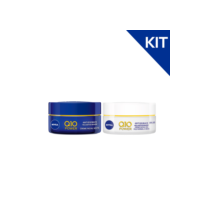 KIT NIVEA Creme Facial Antissinais Q10 Power Dia 50g + Creme Facial Antissinais Q10 Power Noite 50g