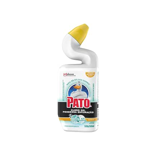 Pato Limpador Sanitário Desinfetante Cloro Gel, Citrus, Poderosa Espumação, 500ml