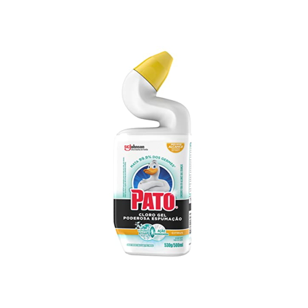 Pato Limpador Sanitário Desinfetante Cloro Gel, Citrus, Poderosa Espumação, 500ml