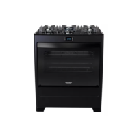 Fogão de chão Dako Supreme Black Glass a Gás/elétrico 5 Bocas Preto 110V/220V porta com visor com Forno de 100 L