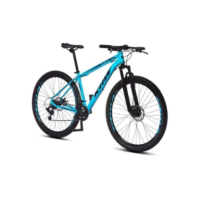 Bicicleta Aro 29 KRW Alumínio Shimano TZ 24 Vel Suspensão Freio a Disco Mountain bike Ltx S40 - Azul+Preto