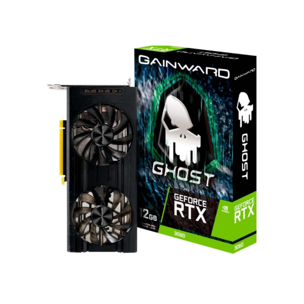 Placa de Vídeo RTX 3060 Gainward NVIDIA GeForce, Ghost 190AU, 12GB, GDDR6, 192 Bits, Dual FAN - NE63060019K9